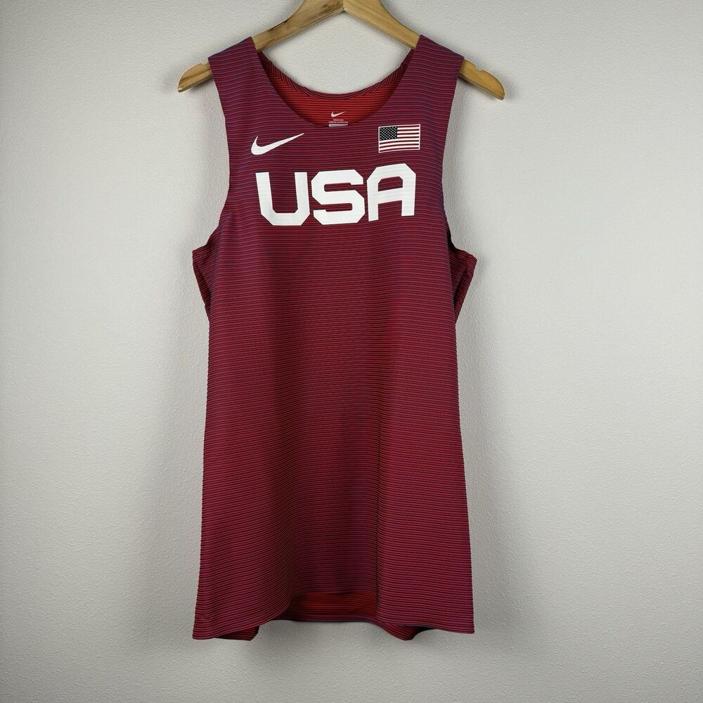 Nike 2023 USA International Team Pro Elite Track Singlet AO8669-602 Size L Tall